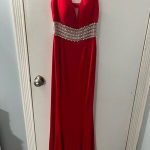 Elegant Red Evening Gown